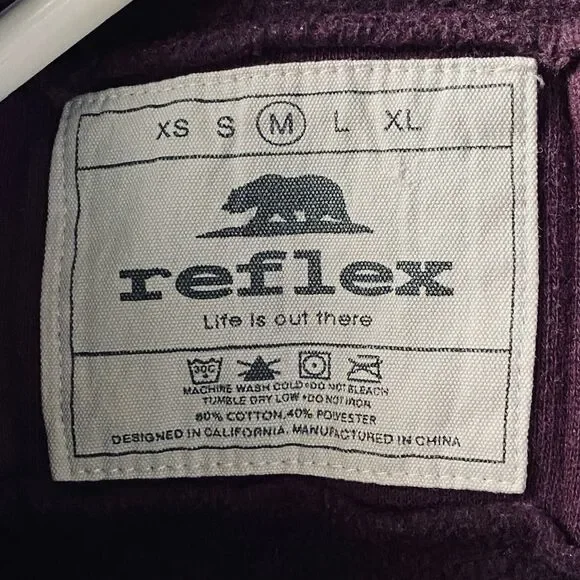 Reflex Love Women's M Medium Maroon Red Hooded Pullover Fleece Sweatshirt - Picture 4 of 11